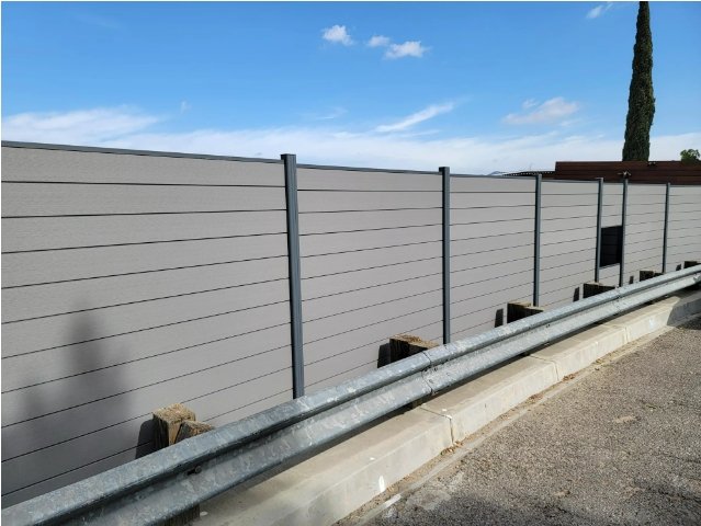 Lightgrey Composite Fencing panels